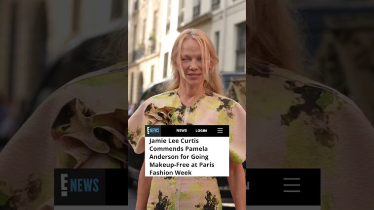 Pamela Anderson is fresh-faced at fashion week. ⭐️ (🎥: Getty) #shorts