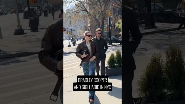 #GigiHadid and #BradleyCooper enjoy a sunny day together in NYC. 🤩 #shorts