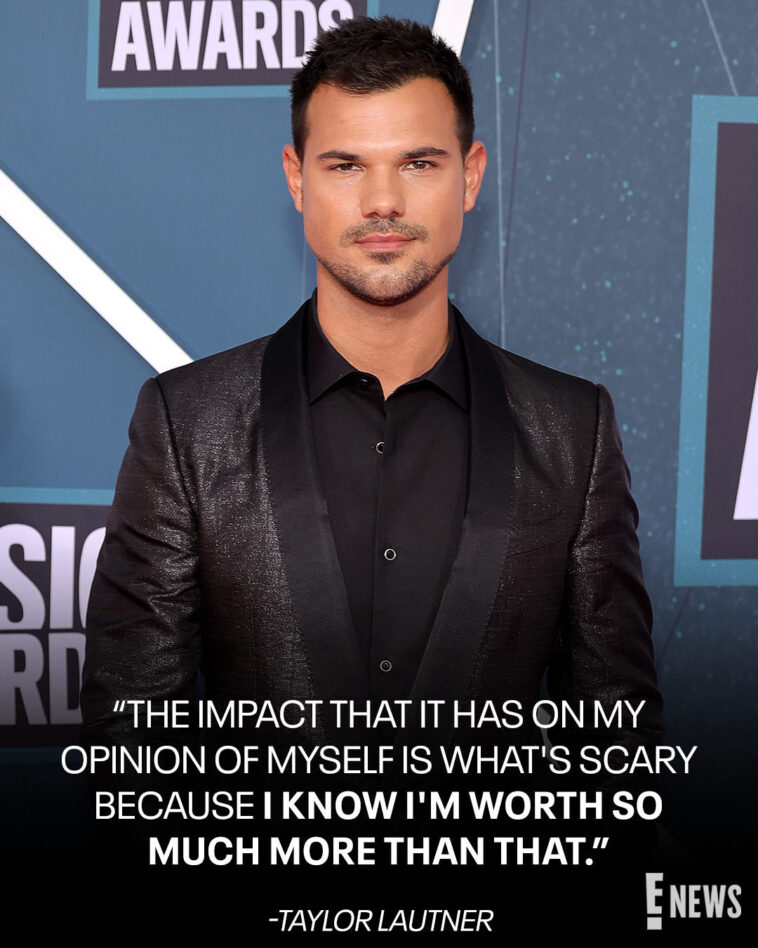 Taylor Lautner is opening up about self-esteem. He shares more about how paparaz...