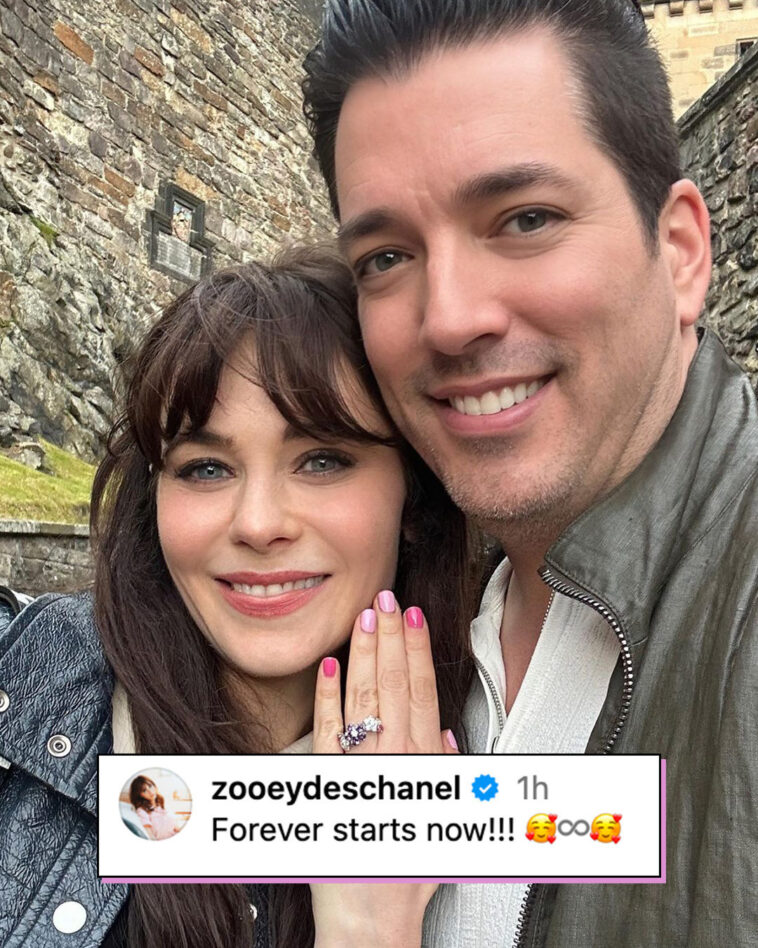 This new girl is newly engaged.  Forever starts now for Zooey Deschanel and  Jon...