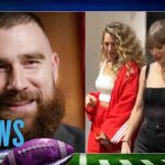 Travis Kelce GUSHES About Taylor Swift As She Arrives for the Super Bowl | E! News