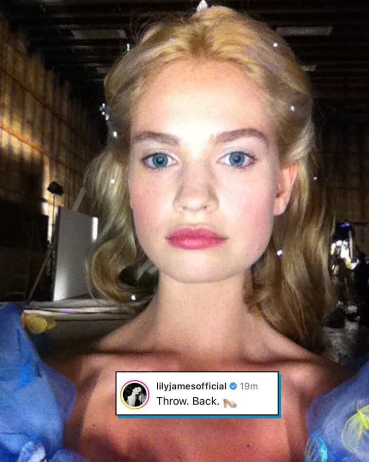 We are having a ball with these throwback pics. Lily James is the queen of on-sc...