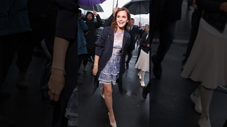 We love our girl #EmmaWatson at the #Prada show in Milan. ❤️ #shorts