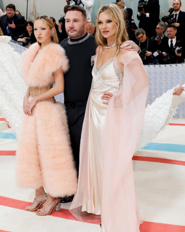 Accompanying Kim Jones, Kate Moss and Lila Moss wore Fendi to The Met Gala, mark...