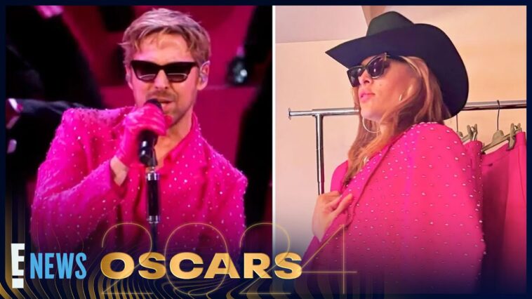 Eva Mendes SUPPORTS Ryan Gosling Backstage While He Performs "I'm Just Ken" | 2024 Oscars