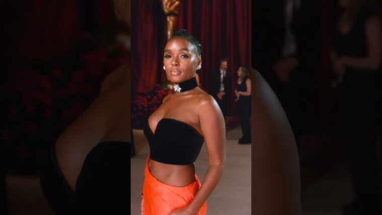 How #JanelleMonáe's 2023 #Oscars glambot made us feel: 😍🔥🧡 #shorts