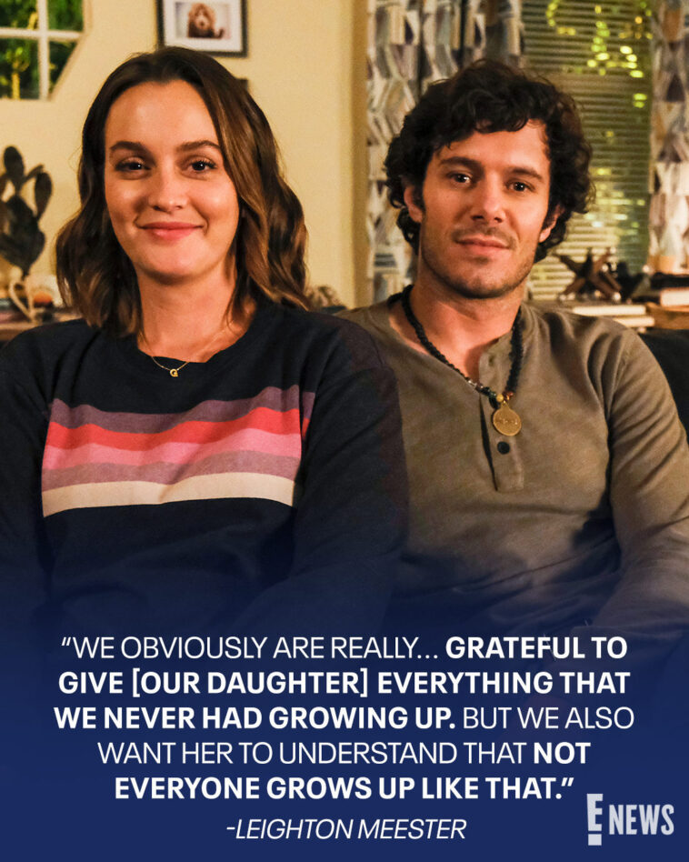 Leighton Meester is sharing insight into her life with Adam Brody and their two ...