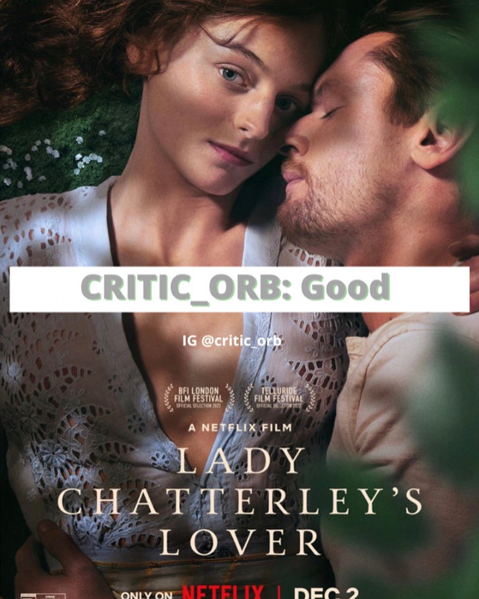 MOVIE REVIEW: Lady Chatterley’s Lover (On Netflix)

Nudity is expressed with car...