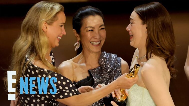 Michelle Yeoh EXPLAINS Why She Gave Emma Stone’s Oscar to Jennifer Lawrence | E! News