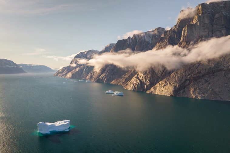 Photo by  | Icebergs float freely down the Ikaasakajik (Greenlandic) river, part...