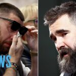 Travis Kelce CRIES as His Brother Jason Kelce Announces NFL Retirement | E! News