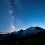 Photo by  | The Milky Way in the night sky over Mount Rainier in summer, Mount R...